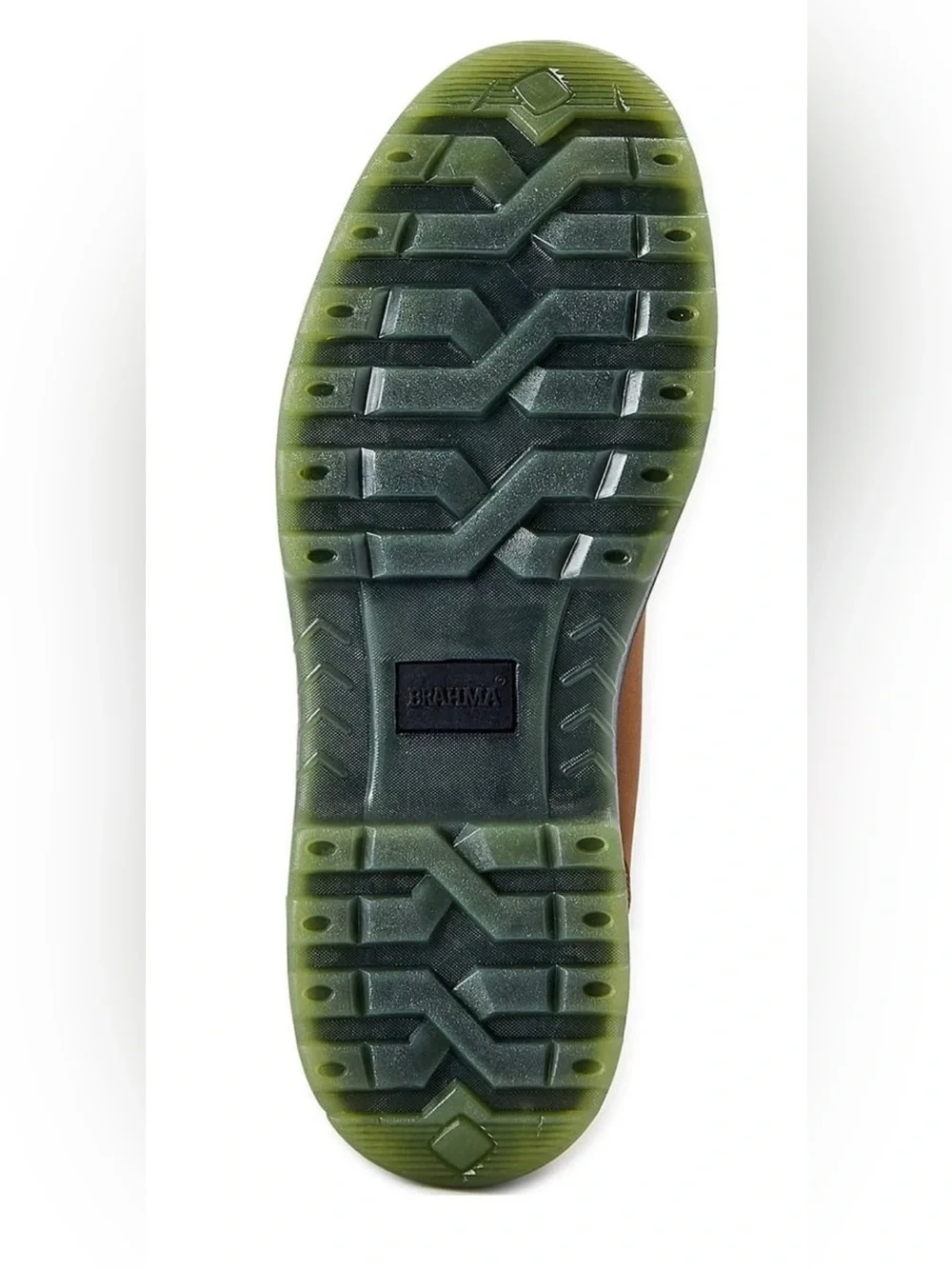 Brahma Brown Leather Steel Toe Work Boot with Green Outsole